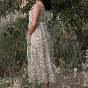 Vintage green floral dress